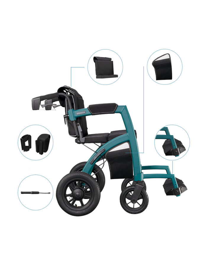 Déambulateur et fauteuil roulant Rollz Motion Performance Confort +