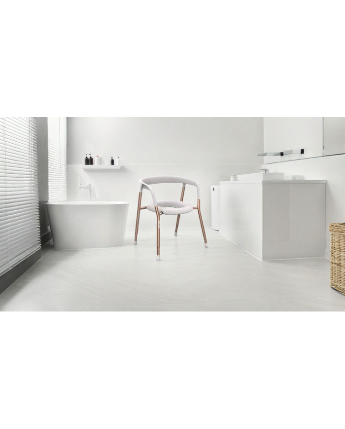 Chaise de toilette percée couleur Or rosé - Let's Help Me - Praticité et Confort au Quotidien