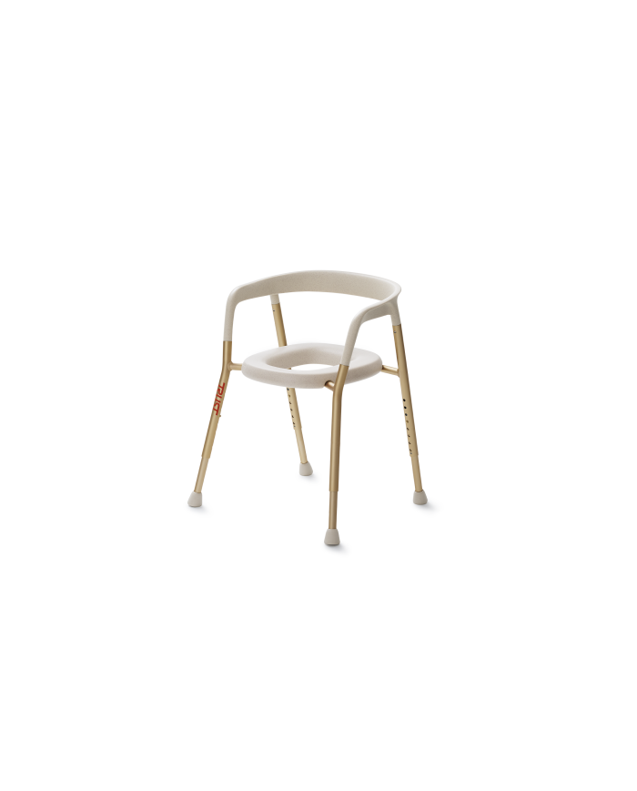 Chaise de toilette percée couleur Or rosé - Let's Help Me - Praticité et Confort au Quotidien