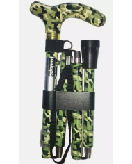 Canne de marche pliante réglable camouflage