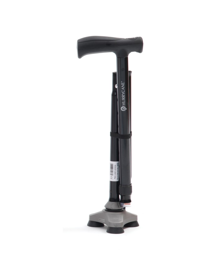 Canne de marche pliante Hurrycane avec embout stabilisateur