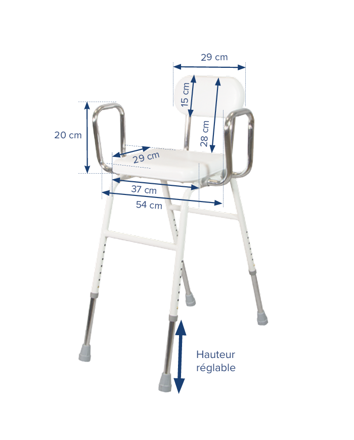 Chaise haute de cuisine Kizine pour personnes à mobilité réduite