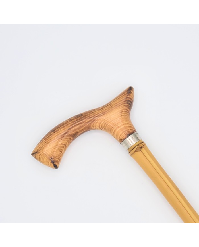 Canne de marche Femme Homme en Bambou avec poignée ergonomique en bois