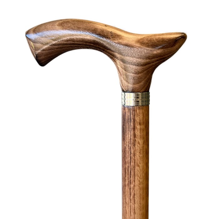 Canne de marche artisanale et élégante en bois de hêtre naturel