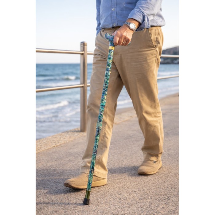 Canne de marche pliante femme au superbe motif Nymphéas