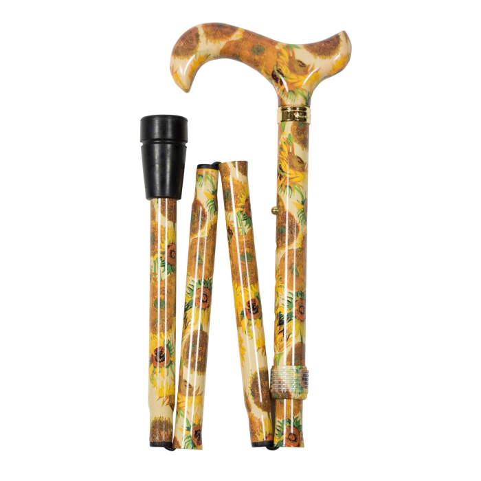 Canne de marche pliante tournesols derby