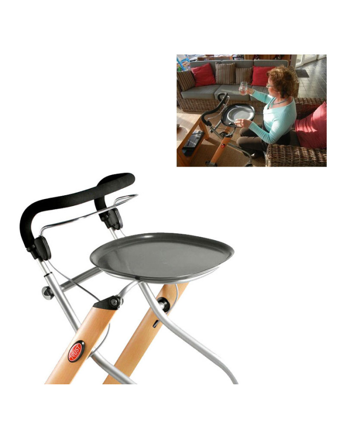 Déambulateur intérieur Let's Go Indoor – Léger, étroit et pratique avec plateau et sac