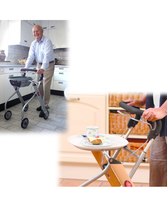 Déambulateur intérieur Let's Go Indoor – Léger, étroit et pratique avec plateau et sac