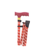 Canne pliante décoratif gravé