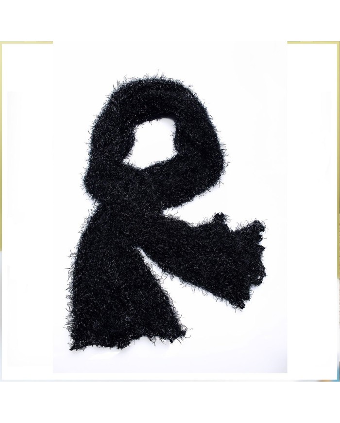 Echarpe tube noire en polyester