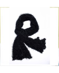 Echarpe tube noire en polyester