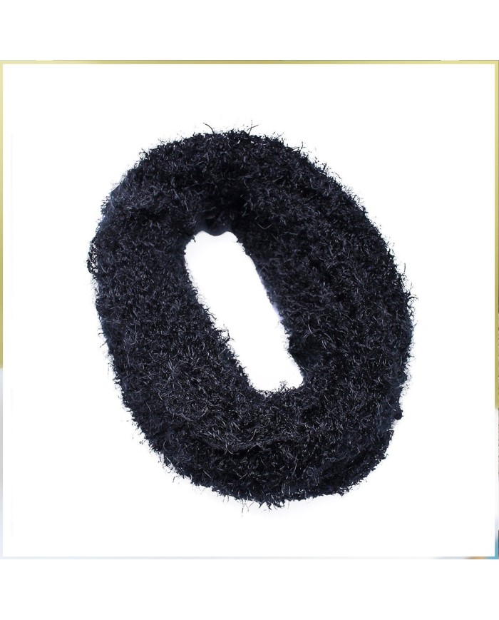 Echarpe tube noire en polyester
