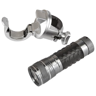 Lampe à LED pour canne gris aluminium 10 x 3 cm
