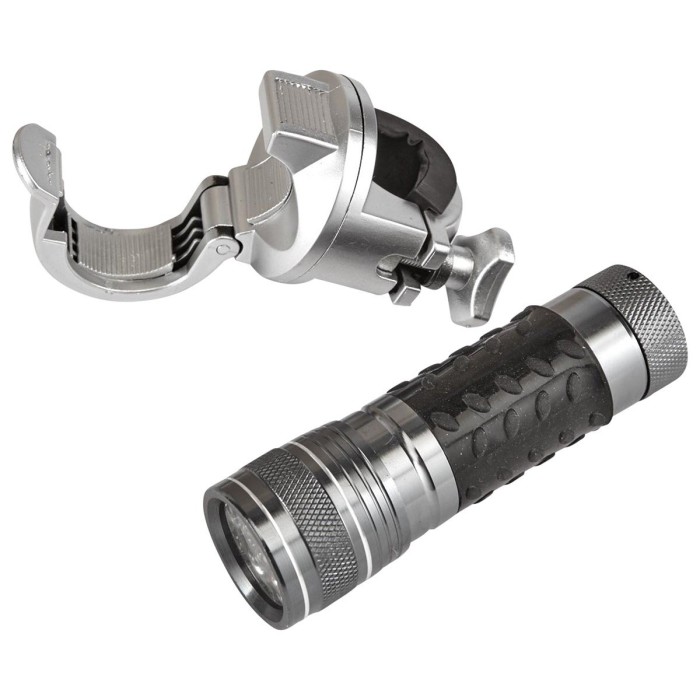 Lampe à LED pour canne gris aluminium 10 x 3 cm