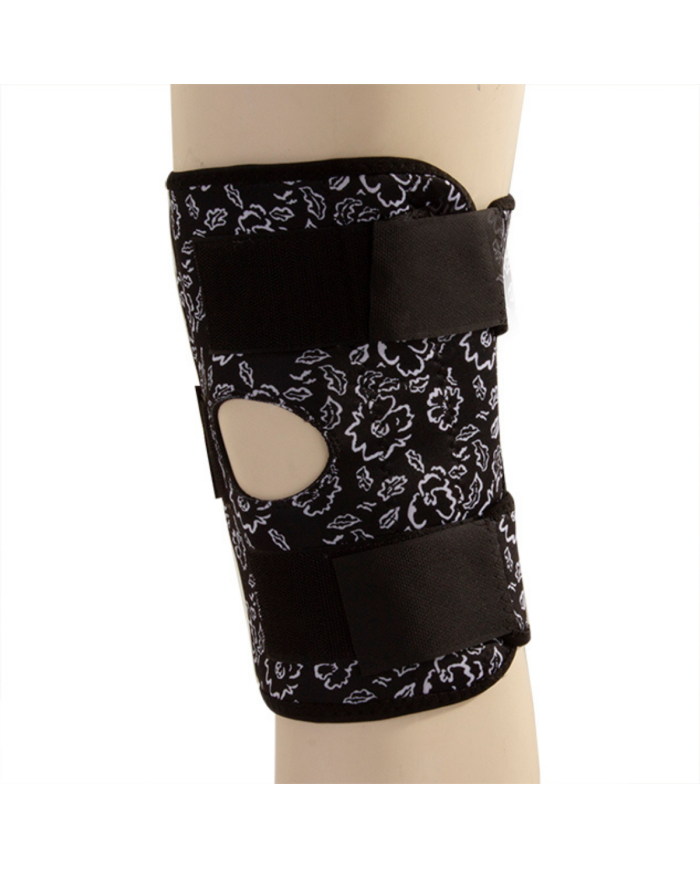 Support genou magnétique motif floral