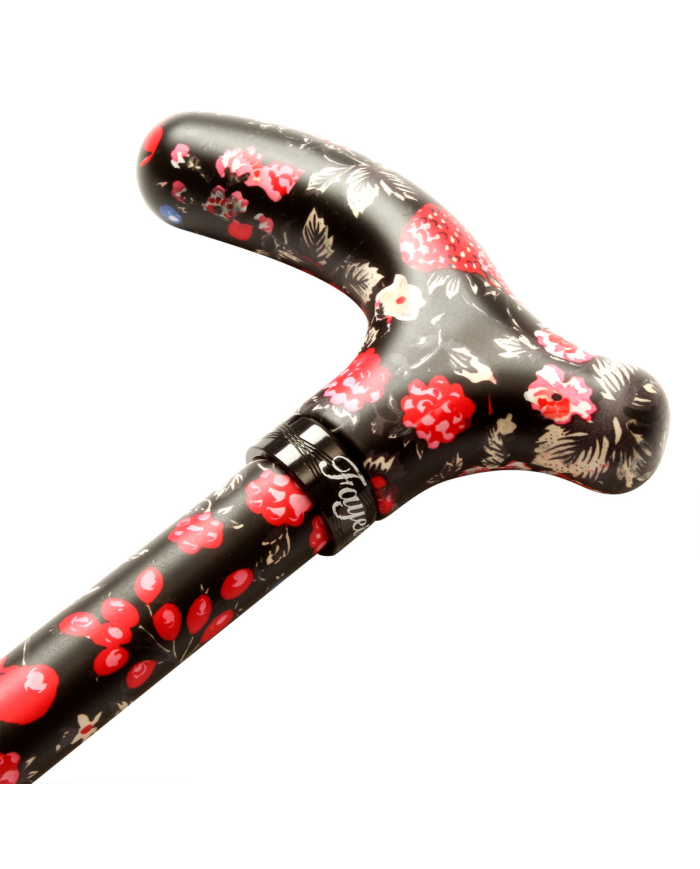 Canne pliante réglable alu fruits sur fond noir