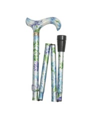 Canne de marche pliante Derby Fleur bleue
