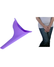 Urinoir féminin portable en silicone violet – réutilisable et discret