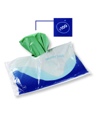 100 sacs pour déchets incontinence senteur pomme