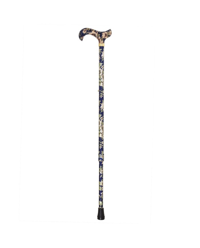 Canne de marche réglable Royal Bleu – Motif floral élégant robuste et légère