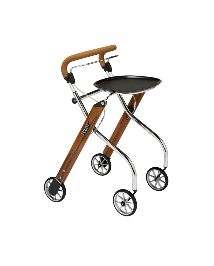 Déambulateur intérieur Let's Go Indoor – Léger, étroit et pratique avec plateau et sac